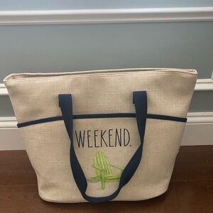 Rae dunn large insulated tote bag weekend beach chair